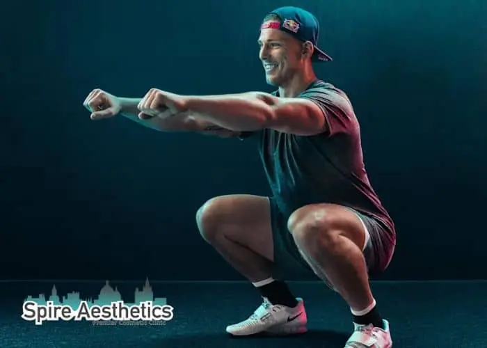Image of man build leg muscle Basildon through exercise