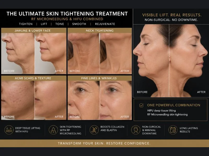 Results of combined treatment for the ultimate skin tightening treatment Basildon