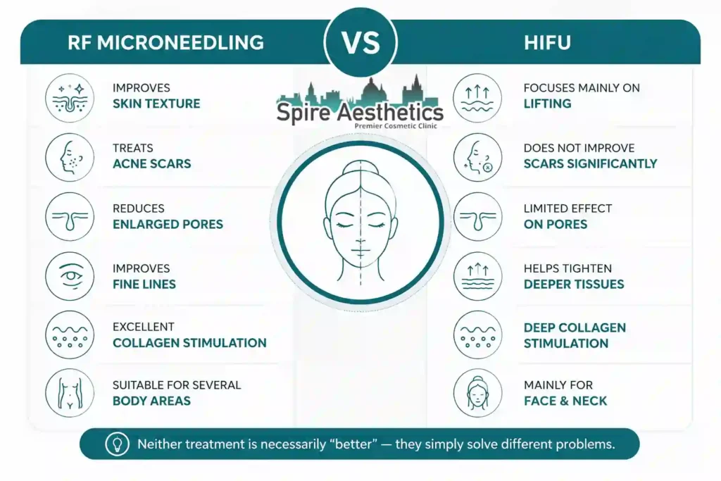 RF Microneedling vs HIFU: Which Treatment Gives Better Results Basildon?